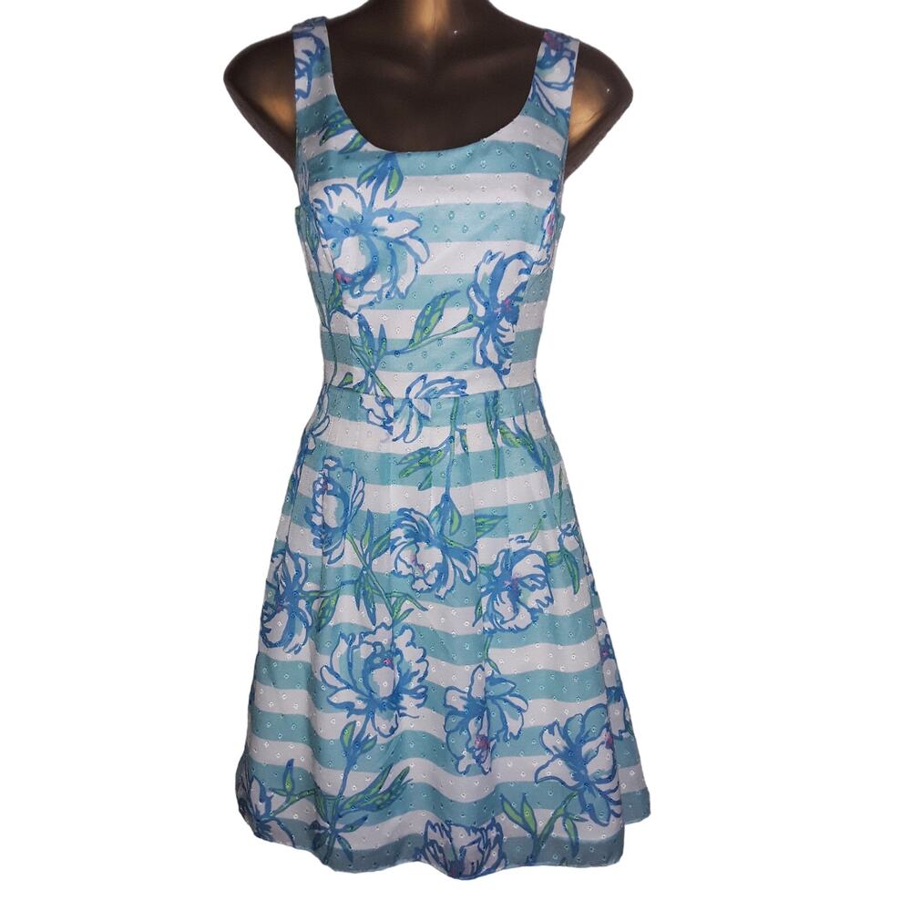 Lilly Pulitzer Sz 2 ROSWELL POSEY Dress Pinafore Style Sundress